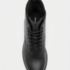 Дамски боти от естествена кожа с пух Bosido Lace Black