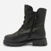 Дамски боти от естествена кожа със зимна вата Bosido Winter Black