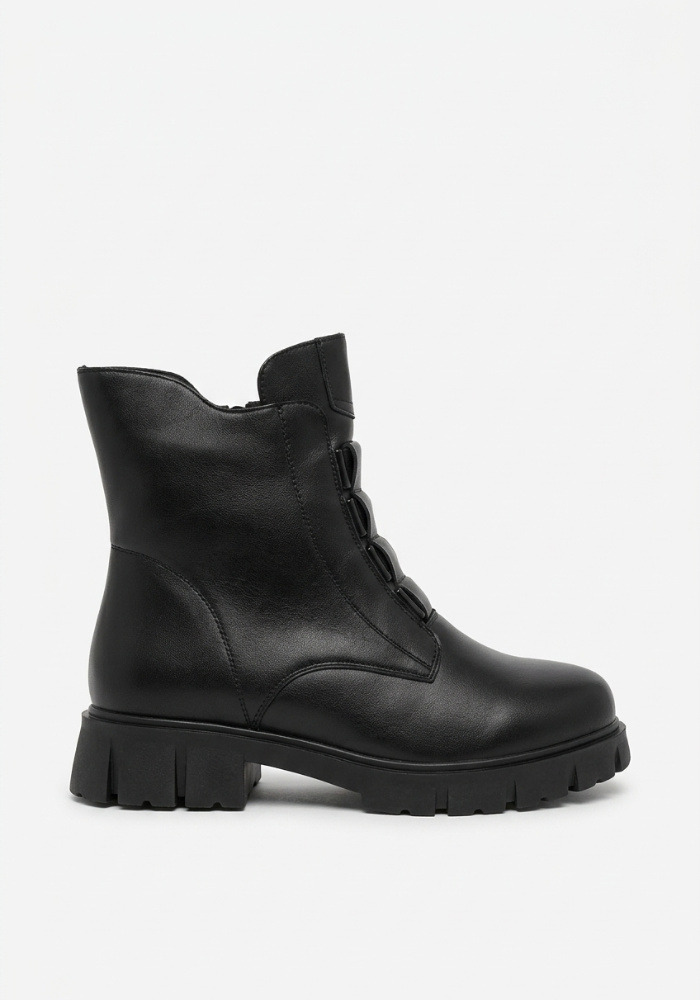 Дамски боти от естествена кожа със зимна вата Bosido Winter Black
