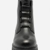 Дамски боти от естествена кожа със зимна вата Bosido Winter Black