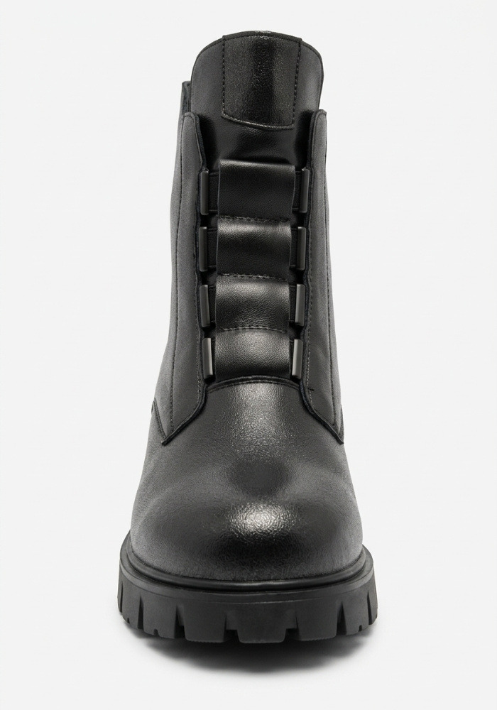 Дамски боти от естествена кожа със зимна вата Bosido Winter Black