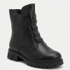 Дамски боти от естествена кожа със зимна вата Bosido Winter Black