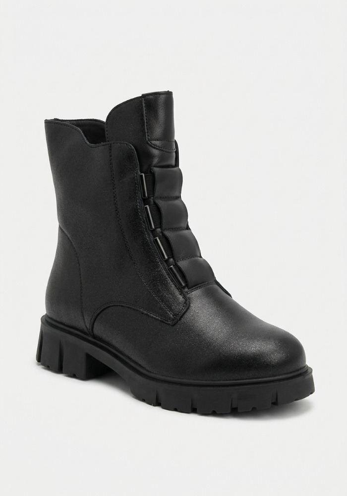 Дамски боти от естествена кожа със зимна вата Bosido Winter Black