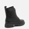 Дамски боти от естествена кожа с пух Bosido Lace Black