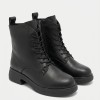Дамски боти от естествена кожа с пух Bosido Lace Black
