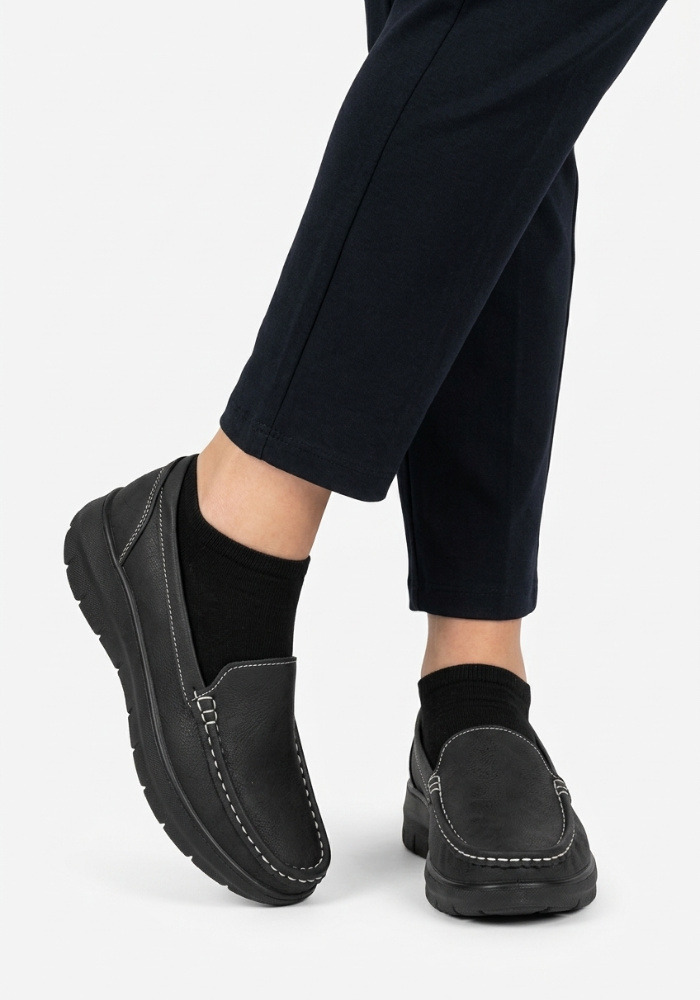 Дамски ортопедични обувки - тип WalkMax OrtoStep 6066 Black