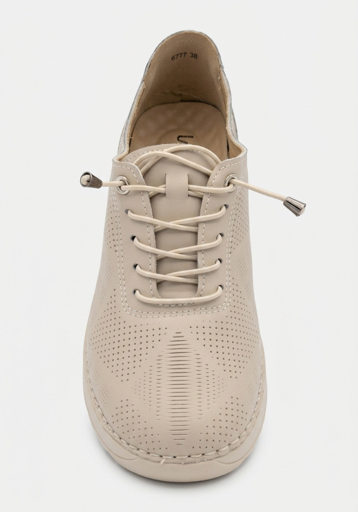 Дамски ортопедични обувки за широк крак Weide 6777 Beige