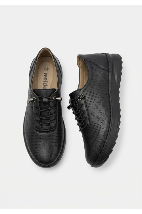 Дамски ортопедични обувки за широк крак Weide 6777 Black