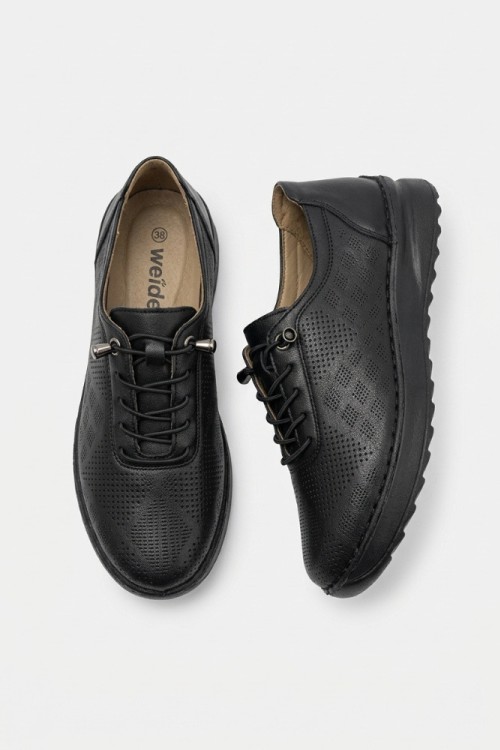 Дамски ортопедични обувки за широк крак Weide 6777 Black