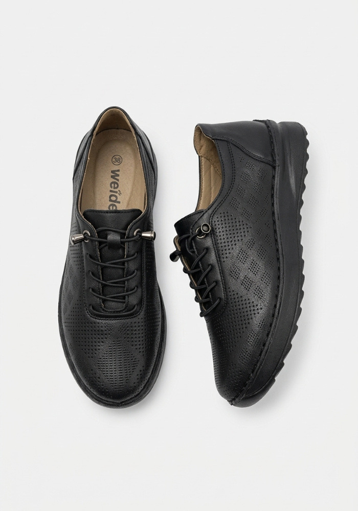 Дамски ортопедични обувки за широк крак Weide 6777 Black