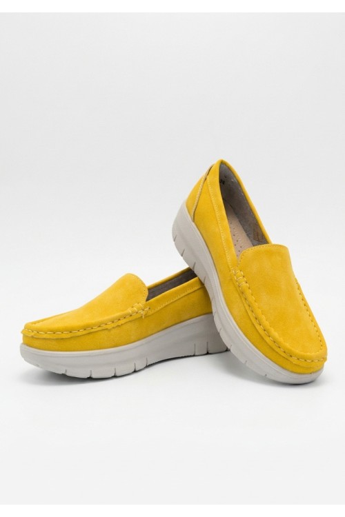 Дамски ортопедични обувки - тип WalkMax OrtoStep 6066 Yellow