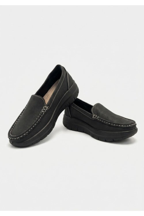 Дамски ортопедични обувки - тип WalkMax OrtoStep 6066 Black
