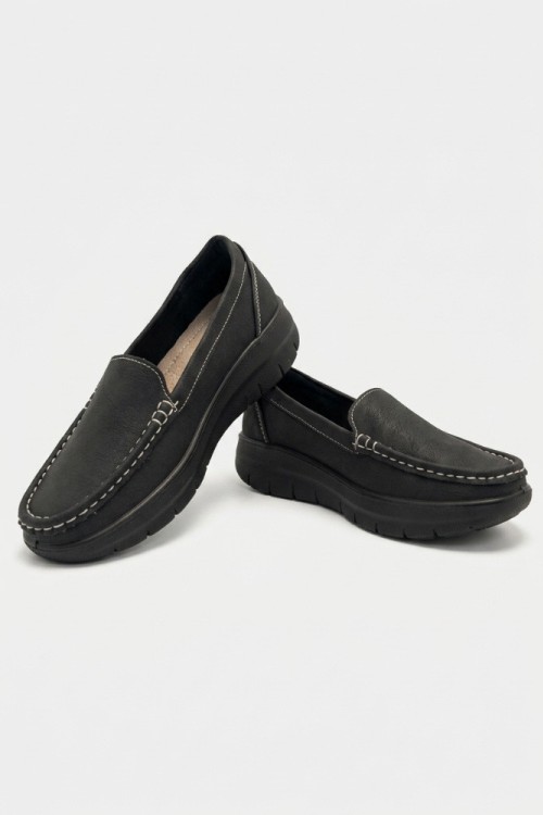 Дамски ортопедични обувки - тип WalkMax OrtoStep 6066 Black