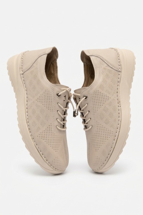 Дамски ортопедични обувки за широк крак Weide 6777 Beige