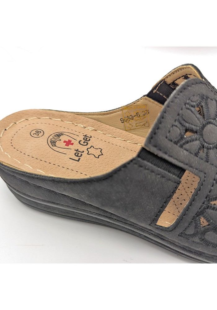 Дамски ортопедични чехли LetGet 9663-1 Black