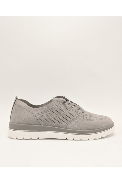 Дамски обувки от естествена кожа Weide 6753 Grey