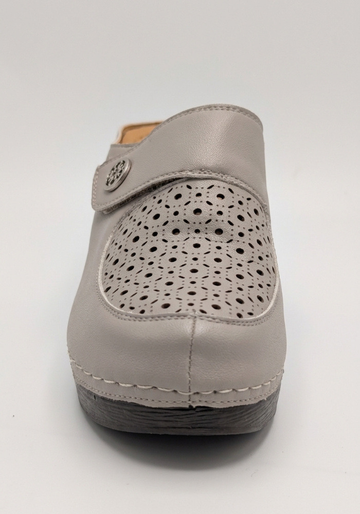 Дамски ортопедични чехли на платформа от естествена кожа Bosido 501 Brown