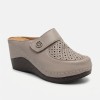 Дамски ортопедични чехли на платформа от естествена кожа Bosido 501 Brown