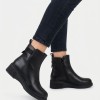 Дамски боти от естествена кожа със зимна вата Bosido Wool Black