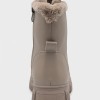 Дамски боти от естествена кожа с пух Bosido Winter Taupe