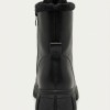 Дамски боти от естествена кожа с дебела вата Bosido Winter2 Black