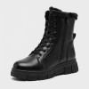 Дамски боти от естествена кожа с дебела вата Bosido Winter2 Black