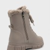 Дамски боти от естествена кожа с пух Bosido Winter Taupe