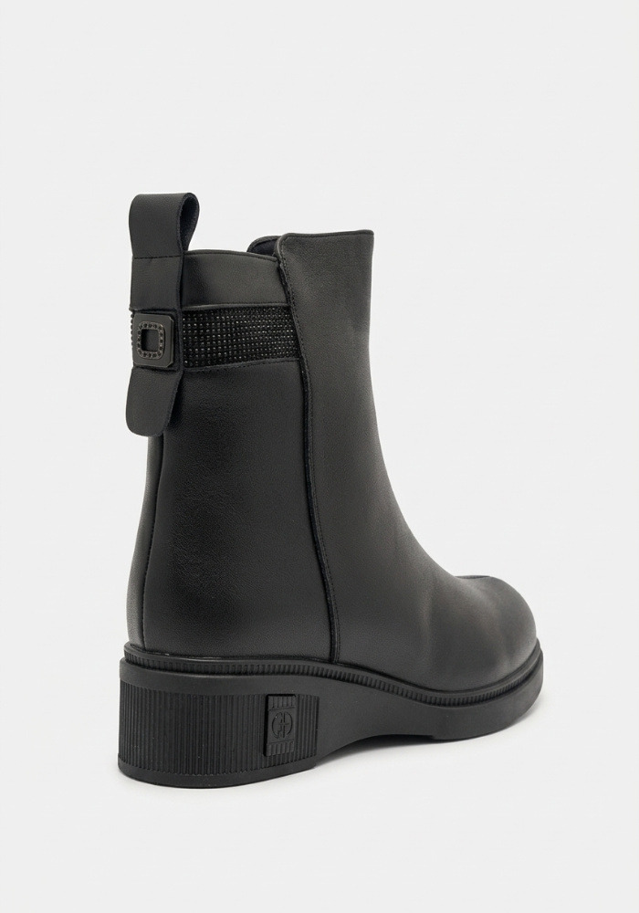Дамски боти от естествена кожа със зимна вата Bosido Wool Black