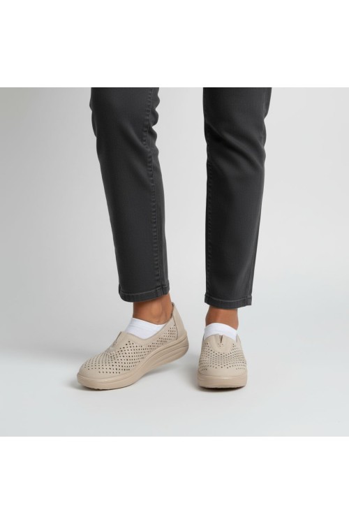 Дамски ортопедични обувки - тип WalkMax OrtoStep 6267 - BEIGE