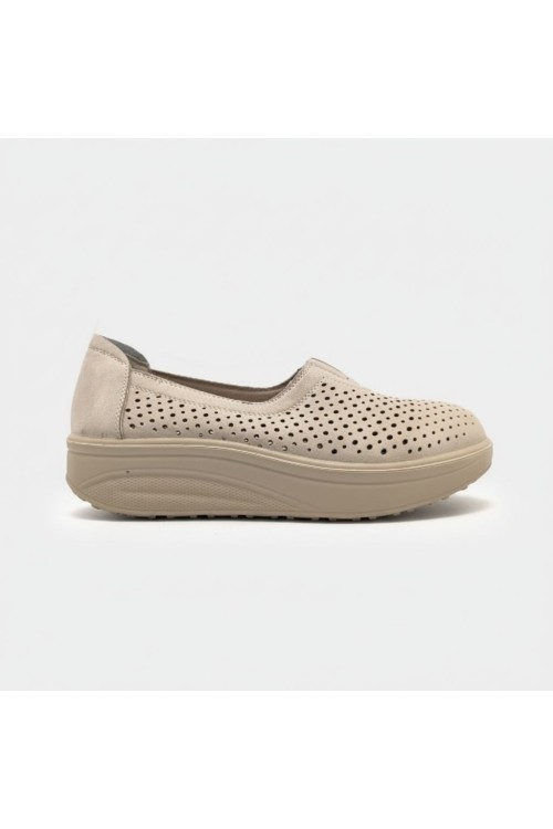 Дамски ортопедични обувки - тип WalkMax OrtoStep 6267 - BEIGE