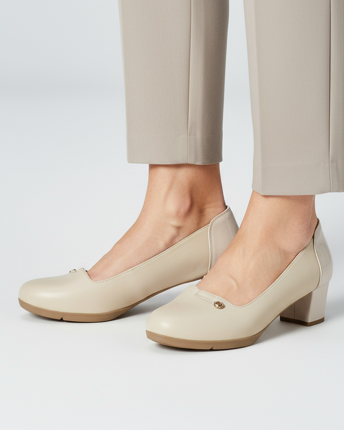 Дамски обувки на ток Weide 1577-Beige