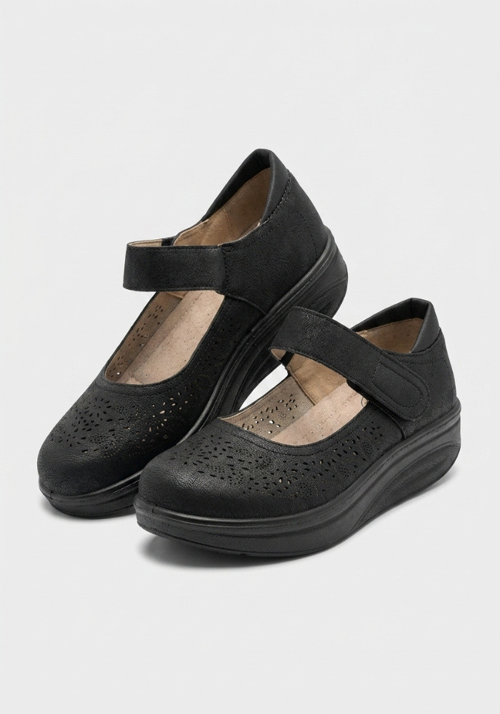 Дамски ортопедични обувки - тип WalkMax OrtoStep 6029 - BLACK
