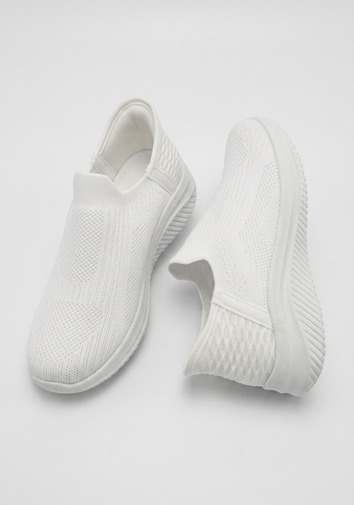 Дамски маратонки за широк крак и лесно обуване Surrano Slip-Ins White